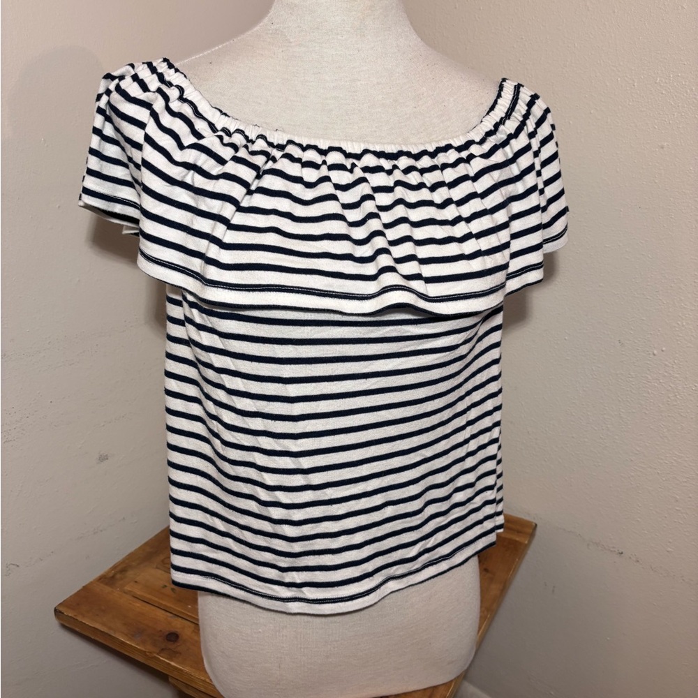 Splendid Ruffle Striped Top - Picture 2 of 10